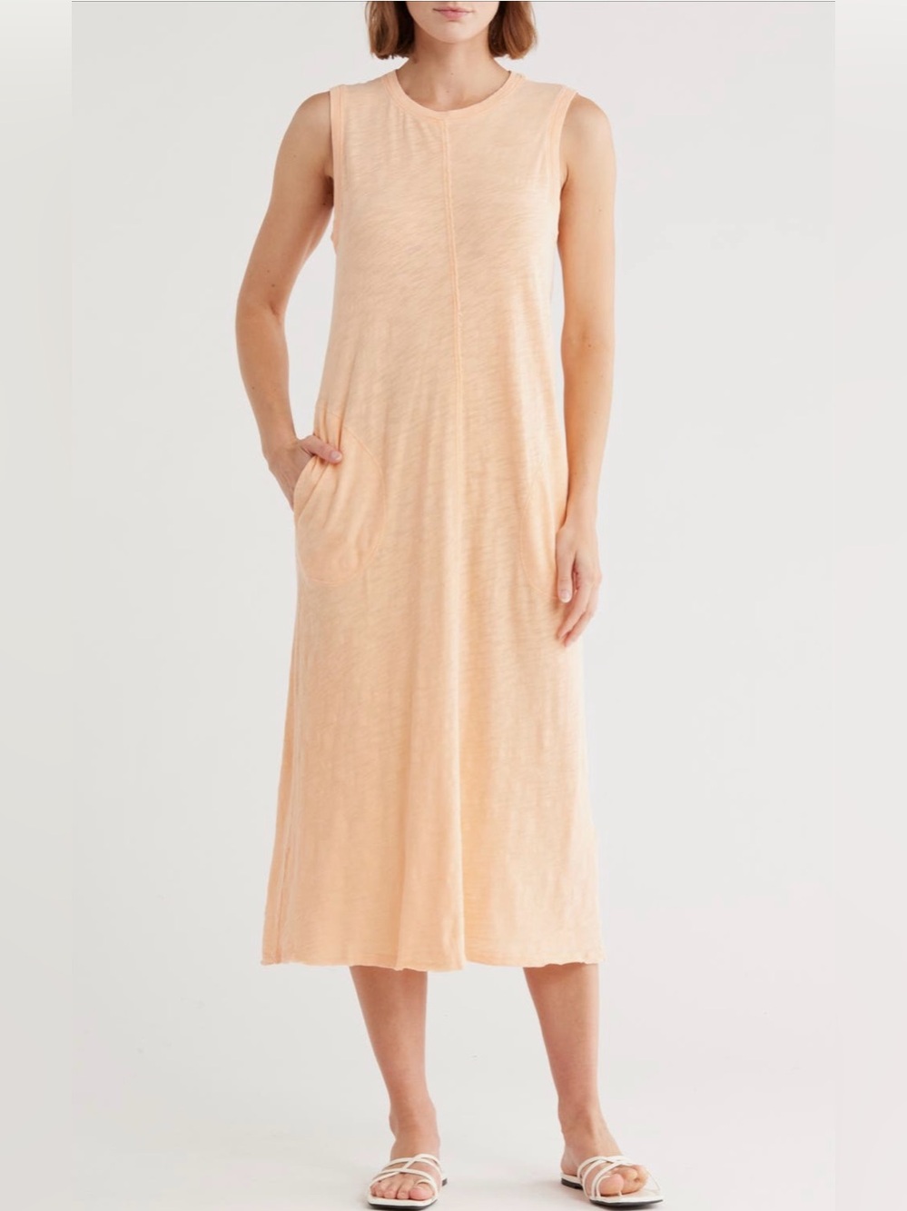 ATM Anthony Thomas Melillo
Women’s Slub Jersey T-Shirt Dress in Peach Blossom
